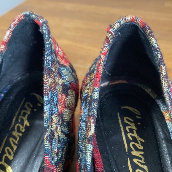 L’Intervalle Floral Tapestry High Heel Block Heel Round Toe Size 37 - Picture 8 of 10